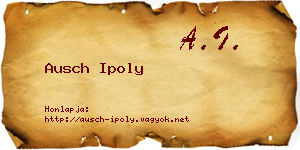 Ausch Ipoly névjegykártya